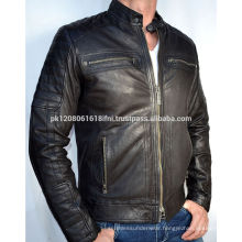 lastest fashion hot selling spring handsome mens leather jacket